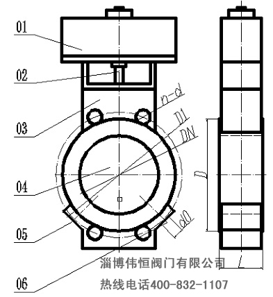 瀝青保溫蝶閥外形尺寸